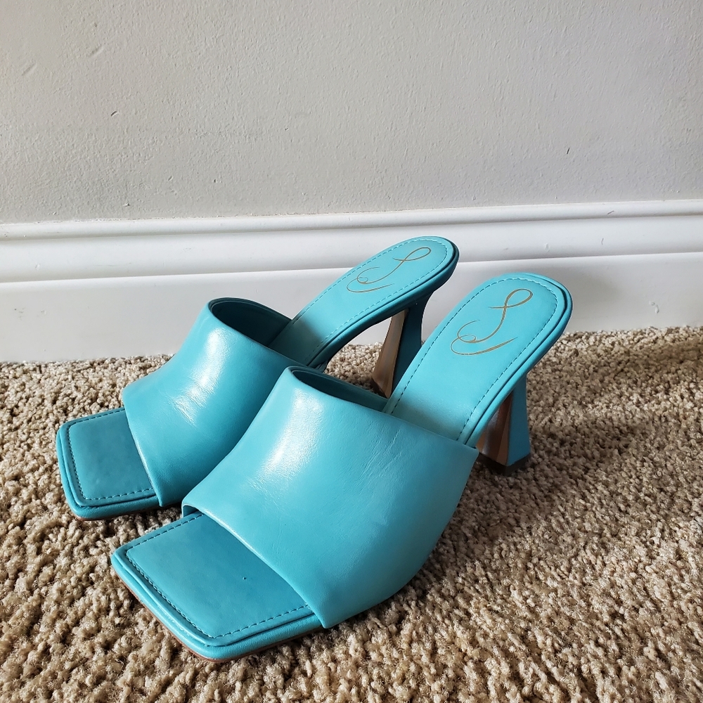 Sam Edelman Blue Carmen Mule Sandals Size 11